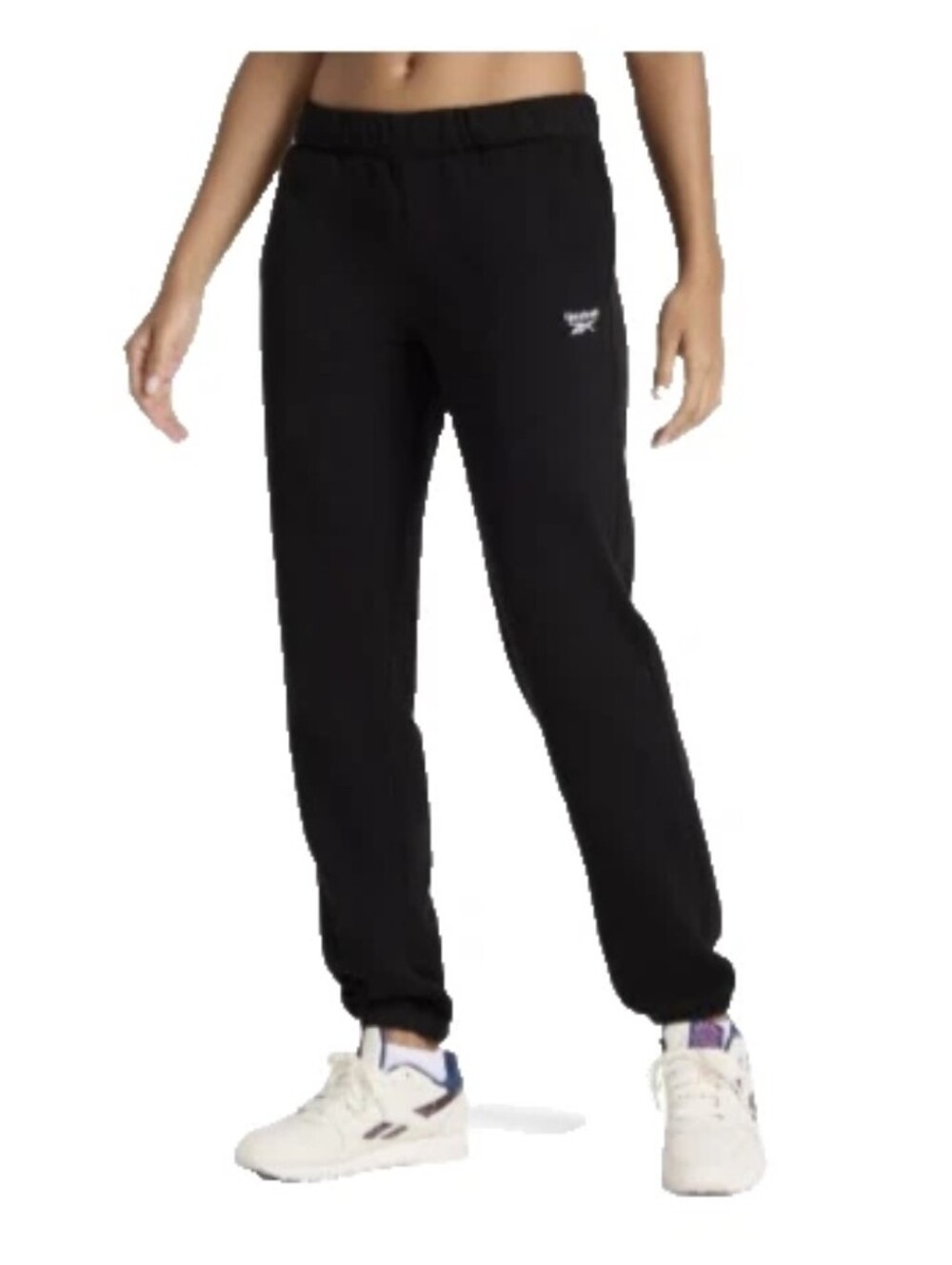 Reebok Classic Cinch Sweatpants Women's XL Black White NWT